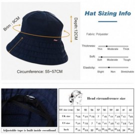 Bucket Hats Womens Floppy SPU 50 Outdoor Bucket Sun Hat Packable Chin Cord Fishing Travel Cap Summer Beach 55-57CM - C018ST4D...