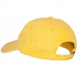 Baseball Caps California with Bear Embroidered Washed Cap - Bright Yellow - CZ18A8IYCGH $20.44