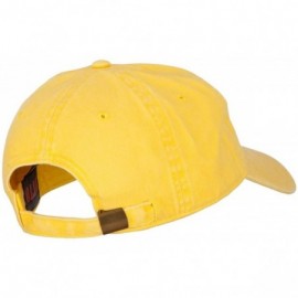 Baseball Caps California with Bear Embroidered Washed Cap - Bright Yellow - CZ18A8IYCGH $20.44