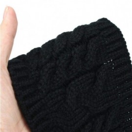 Cold Weather Headbands Women Crochet Headband Knit Flower Hairband Ear Warmer Winter Headwrap (Black) - Black - CJ18AR8CHW6 $...