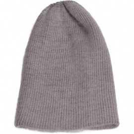 Skullies & Beanies Womens Cashmere Beanie Hat Ski Cap Slouchy Warm Winter Skull Y88 - Light Gray - CY186NCSNK3 $11.72