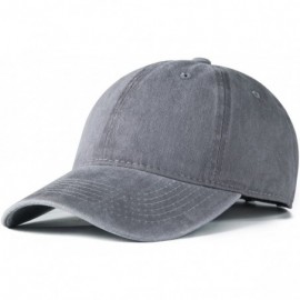Baseball Caps Men Women Plain Cotton Adjustable Washed Twill Low Profile Baseball Cap Hat(A1008) - A-grey - C018HHSLR7T $11.70