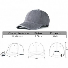 Baseball Caps Men Women Plain Cotton Adjustable Washed Twill Low Profile Baseball Cap Hat(A1008) - A-grey - C018HHSLR7T $11.70