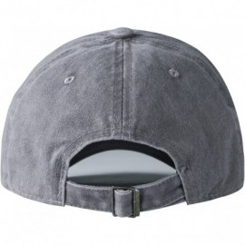 Baseball Caps Men Women Plain Cotton Adjustable Washed Twill Low Profile Baseball Cap Hat(A1008) - A-grey - C018HHSLR7T $11.70