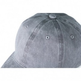 Baseball Caps Men Women Plain Cotton Adjustable Washed Twill Low Profile Baseball Cap Hat(A1008) - A-grey - C018HHSLR7T $11.70