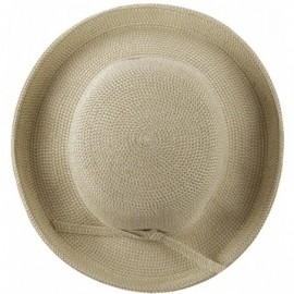 Sun Hats UPF 50+ Tweed Cotton Paper Braid Medium Kettle Brim Hat - OSFM - White Tweed - CX11E8U66LH $25.53