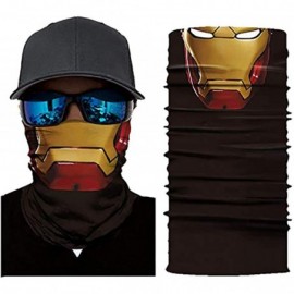 Balaclavas Seamless Face Mask Neck Gaiter UV Protection Windproof Face Mask Scarf - Iron Man - C51984YCMNO $12.82