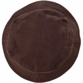 Bucket Hats 100% Cotton Bucket Hat for Men- Women- Kids - Summer Cap Fishing Hat - Brown - CN18H3GNI47 $11.02