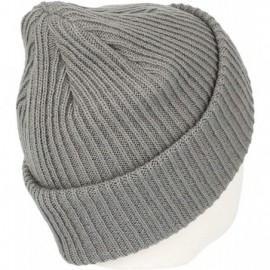 Skullies & Beanies Ribbed Knit Beanie Winter Hat Slouchy Watch Cap GZ50019 - Grey - C018KMGNZKY $17.46