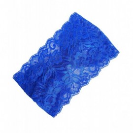 Headbands Stretch Headbands for Women Lace Headcovering for Women Lace Headwrap (Royal Blue) - Royal Blue - CN198HDSMZI $11.40