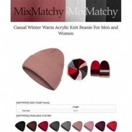 Skullies & Beanies Women's Casual Winter Acrylic Knit Beanie for Men and Women - A Grey - C8193QE68E4 $9.06
