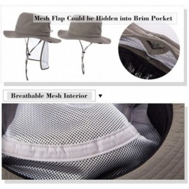 Sun Hats Unisex Outdoor UPF50+ Packable Boonie Hat w/Vented Crown&Lining Sunhat - 89025_black - CK17AYAY435 $14.05