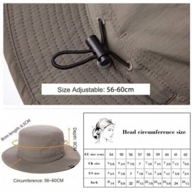 Sun Hats Unisex Outdoor UPF50+ Packable Boonie Hat w/Vented Crown&Lining Sunhat - 89025_black - CK17AYAY435 $14.05