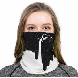 Balaclavas Bandana for Men Women Neck Gaiter Head Wrap Scarf Sun Dust Wind Balaclava Headwear - Milk - CG197W7MRO9 $13.16