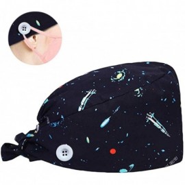 Skullies & Beanies Women's Printed Working Cap Bouffant Turban Adjustable Cap - Color 7 - CM19037I4NT $8.38