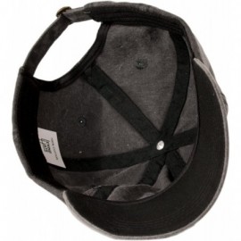 Baseball Caps Unisex Stone Washed Cotton Baseball Cap Adjustable Size - Black - CR12NBZFX6C $13.39