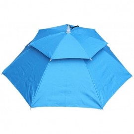 Sun Hats Umbrella Multicolored Outdoor Foldable - Light Blue - C818CYT32D2 $17.88