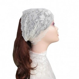 Headbands Stretch Headbands for Women Lace Headcovering for Women Lace Headwrap (Floral Ivory) - Floral Ivory - CZ198057CMS $...