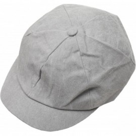 Baseball Caps New Wrinkles 6 Panel Basic Newsboy Cap Cabbie Flat Golf Gatsby Driving Hat - Light-gray - CN126PO5BRX $9.62