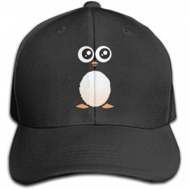 Skullies & Beanies Men/Women Cute Penguin Outdoor Duck Tongue Hats Adjustable Washed Plain Cap - Black - CH18ODRW3AT $16.40