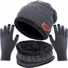 Skullies & Beanies Beanie Hat Scarf and Touchscreen Gloves Set for Men & Women Stretch Warm Fleece lining Cap(2Pcs / 3Pcs) - ...