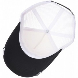 Baseball Caps Meshed Baseball Cap Vintage Trucker Hat Cardinal Lettering NCM1022 - White - CZ18E5CS4KE $21.44