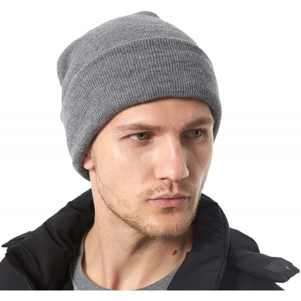Skullies & Beanies Beanie Hat Warm Soft Winter Ski Knit Skull Cap for Men Women - Tc1kcbk- Gray - CI18L8EH99G $11.72