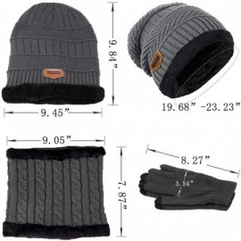 Skullies & Beanies Beanie Hat Scarf and Touchscreen Gloves Set for Men & Women Stretch Warm Fleece lining Cap(2Pcs / 3Pcs) - ...