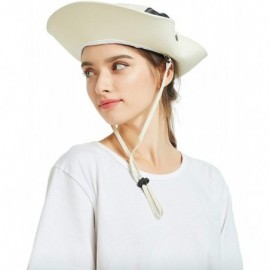 Sun Hats Unisex Summer Sun Hat Wide Brim UV Protection Mesh Bucket Cap Adjustable Fishing Cap - Beige - C718RY9H8L6 $9.50