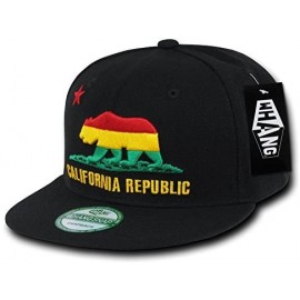 Skullies & Beanies California Republic Snapbacks - Rasta 3/Black - CK11EA993F1 $15.78