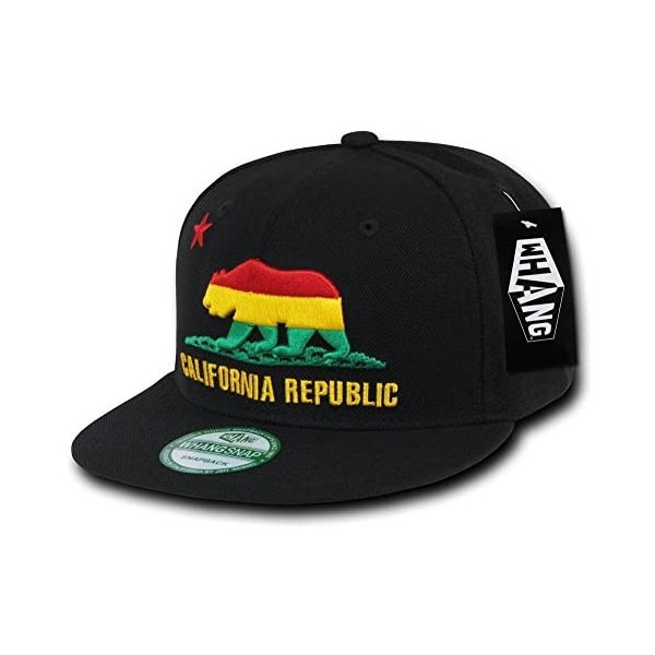 Skullies & Beanies California Republic Snapbacks - Rasta 3/Black - CK11EA993F1 $15.78