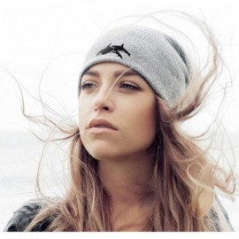 Skullies & Beanies Custom Slouchy Beanie Killer Whales Embroidery Skull Cap Hats for Men & Women - Navy - CA18A58RK4M $16.26