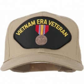 Baseball Caps Vietnam ERA Veteran Patched Solid Cotton Twill Cap - Khaki - CB11QLM5VH5 $15.82