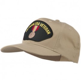 Baseball Caps Vietnam ERA Veteran Patched Solid Cotton Twill Cap - Khaki - CB11QLM5VH5 $15.82