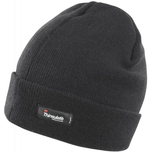 Skullies & Beanies Unisex Lightweight Thermal Winter Thinsulate Hat (3M 40g) - Black - CZ11HCND6T7 $8.82