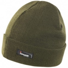 Skullies & Beanies Unisex Lightweight Thermal Winter Thinsulate Hat (3M 40g) - Black - CZ11HCND6T7 $8.82