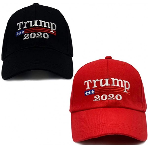 Skullies & Beanies Donald Trump 2020 Keep America Great Cap Adjustable Baseball Hat with USA Flag [2/3 Pack] - CY18SELSE3C $1...