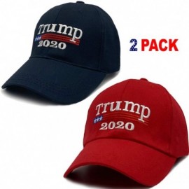 Skullies & Beanies Donald Trump 2020 Keep America Great Cap Adjustable Baseball Hat with USA Flag [2/3 Pack] - CY18SELSE3C $1...