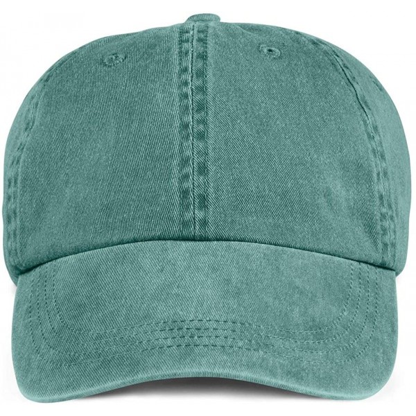 Baseball Caps Solid Low-Profile Pigment-Dyed Cap (145) - Pine - CY119GYYSWJ $9.53