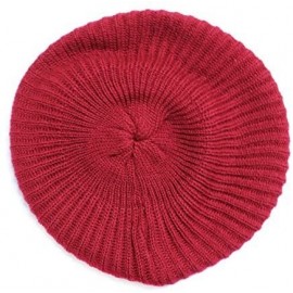 Berets Fall Winter Knit Beanie Beret Hat for Women Soft Knit Lining Many Styles - Beige - CI126OILKO3 $9.56