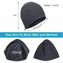 Skullies & Beanies Winter Fleece Beanie Hat Outdoor Warm Watch Cap Cold Weather Military Tactical Skull Cap for Men&Women - C...