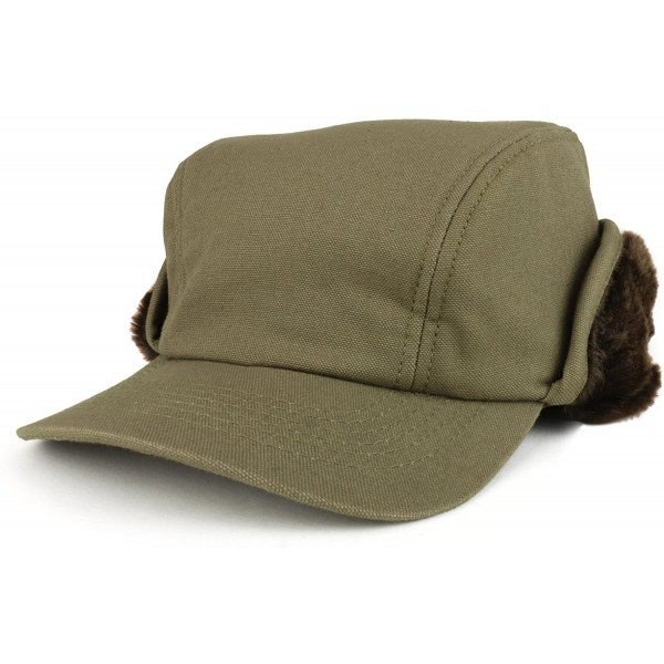 Baseball Caps Men's Duck Work Superior Cotton Winter Ball Cap with Earflap - Mushroom - CK189U37ILN $22.50