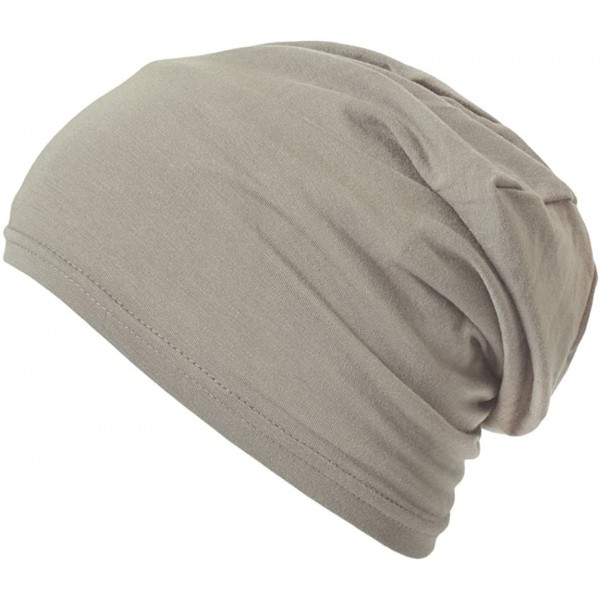 Skullies & Beanies Mens Sports Thermal Beanie - Womens Fitness Cap Fast Dry Hat Made in Japan Gym - Beige - C111BAI4WS3 $18.18