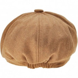 Newsboy Caps Womens Classic Newsboy Caps Visor 8 Panel Gatsby Apple Cabbie Hat - Camel - C3186782D3M $15.42