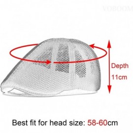 Newsboy Caps Men Breathable Mesh Summer Hat Newsboy Beret Ivy Cap Cabbie Flat Cap - Style2- White - C018H9YL8HI $9.20