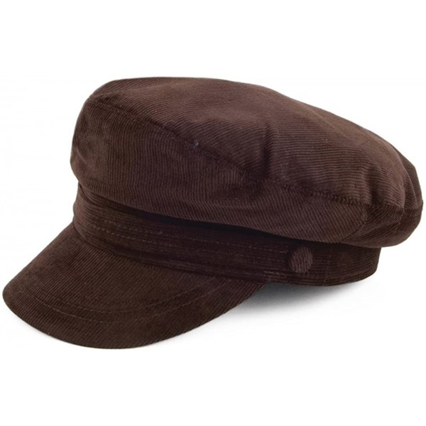 Baseball Caps Corduroy Fiddler's Cap - Brown - C011HS5NQOJ $20.25