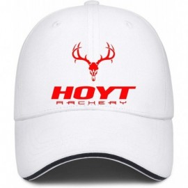 Baseball Caps Men Baseball Cap Fashion Adjustable Mesh Archery Red Dad Trucker Golf Hat - White - CH18A2WRZ25 $13.84