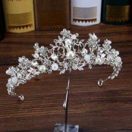 Headbands Vintage Jewelry Crystal Headband Wedding - red crown - C918WH2GZYG $25.78