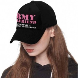 Baseball Caps Army Girlfriend Mom Adjustable Unisex Women Baseball Caps Classic Dad Hats- Black - Design 1 - CR18QA8QZWN $26.02