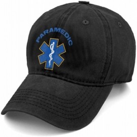 Baseball Caps EMS Star of Life Paramedic Classic Vintage Jeans Baseball Cap Adjustable Dad Hat for Women and Men - Black - CE...